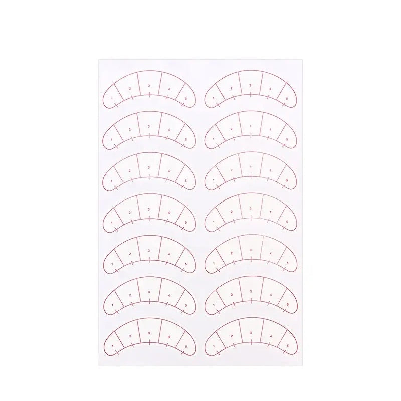 Lash mapping sticker sheet