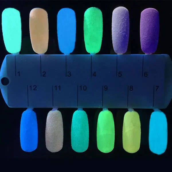 Glow in the dark pigment set