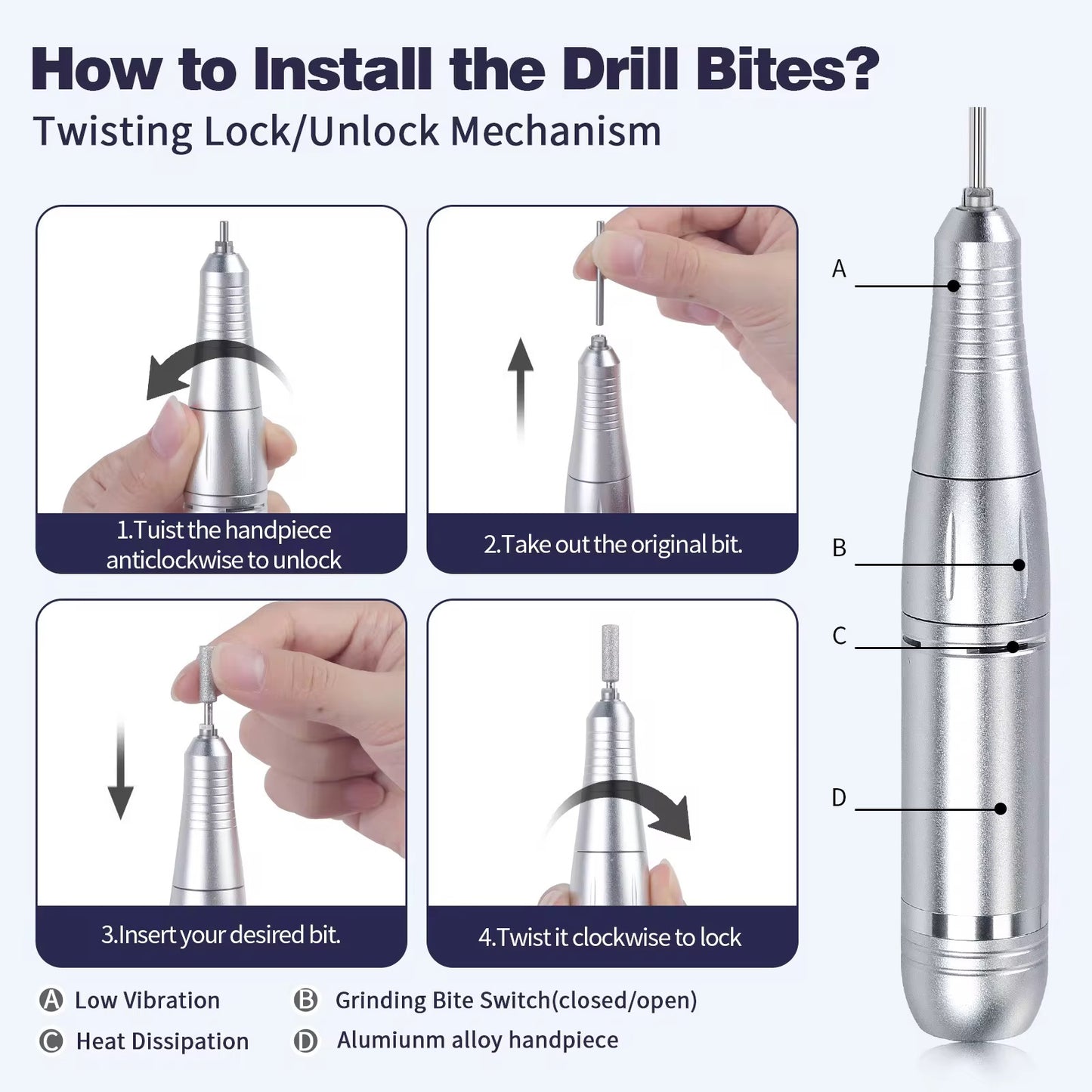 V2 45,000rpm rechargeable drill