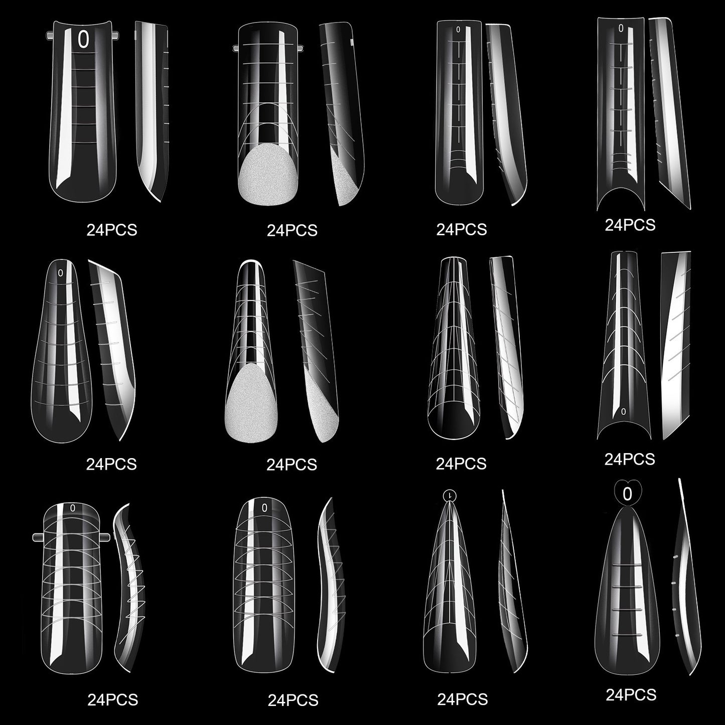 Polygel nail form (288 pieces)