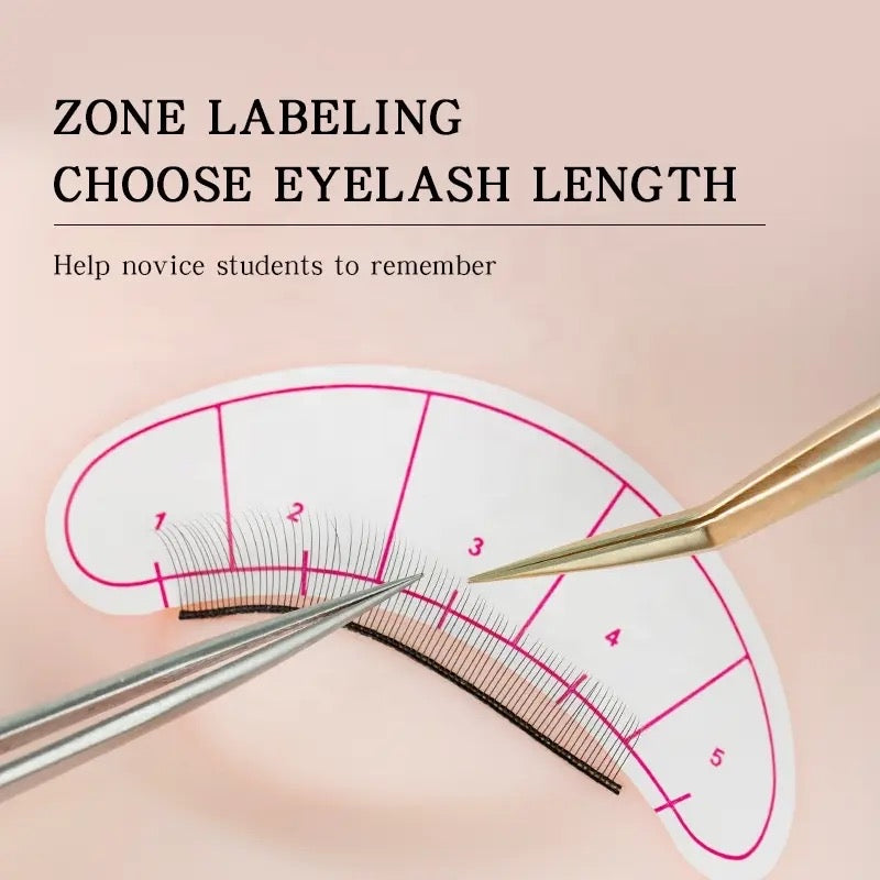 Lash mapping sticker sheet