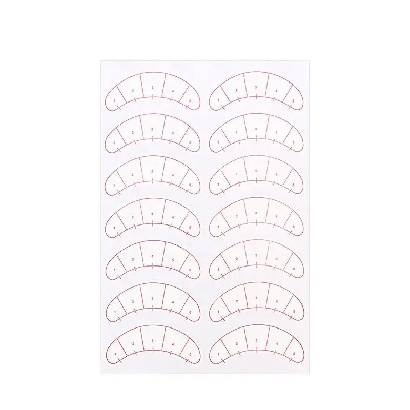 Lash mapping sticker sheet