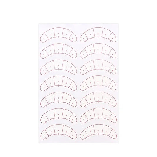 Lash mapping sticker sheet