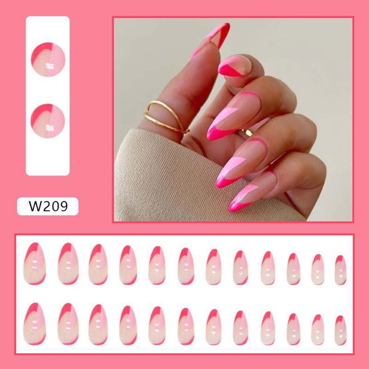 Press on nail set (W209)