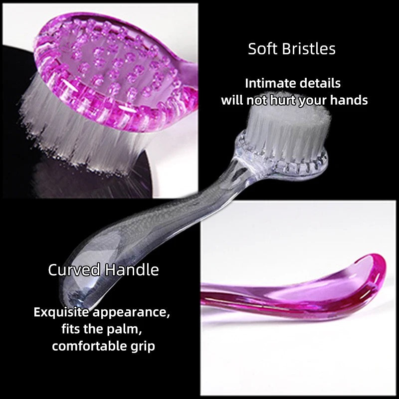 Round scrubbing brush