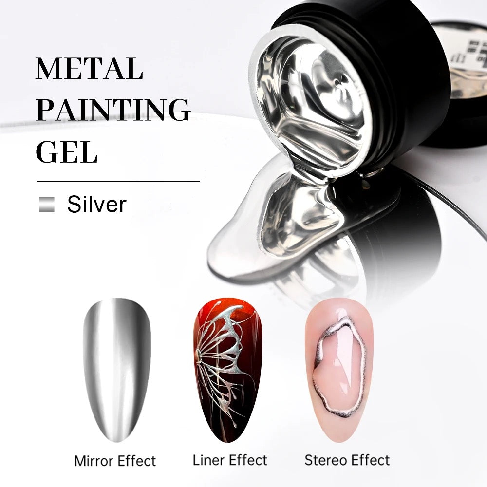 Metallic painting gel