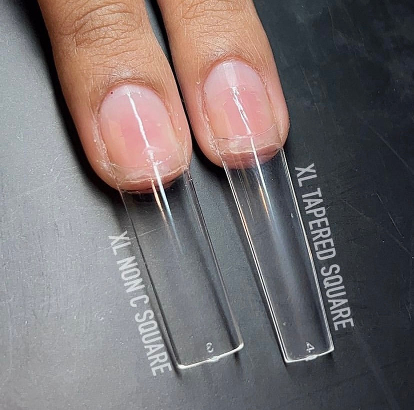 XL Half Cover Tapered Square Nail Tips