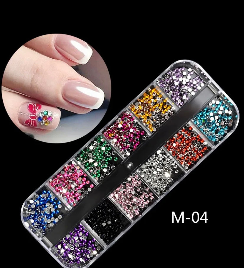 Multi round rhinestones pack