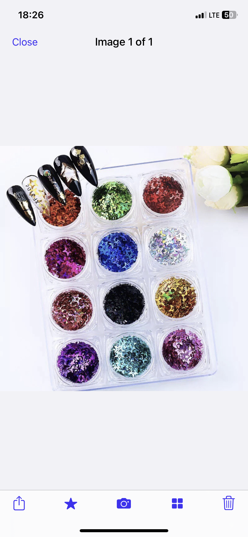 Holographic Star Sequin Set