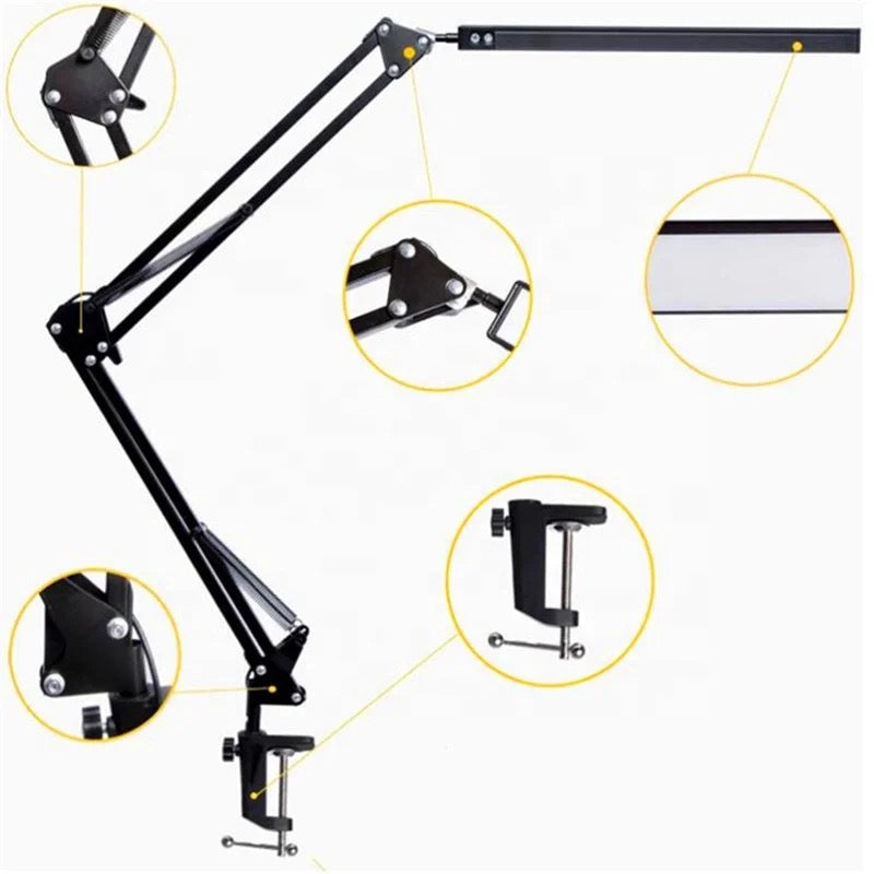 Led table lamp with clamp