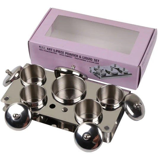 Steel dappen dish set