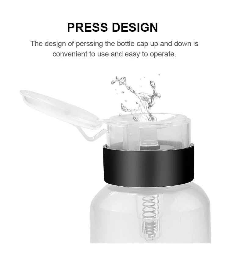 Transparent dispenser bottle