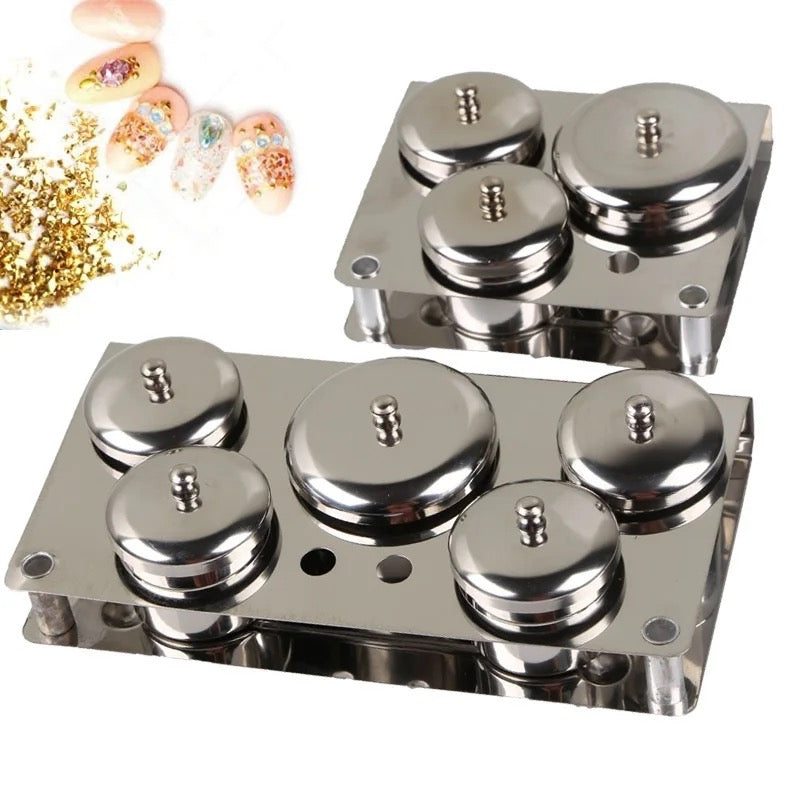 Steel dappen dish set