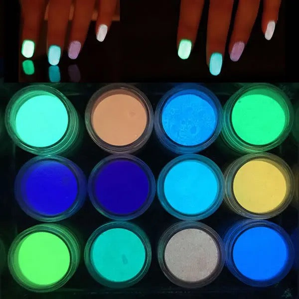 Glow in the dark pigment set