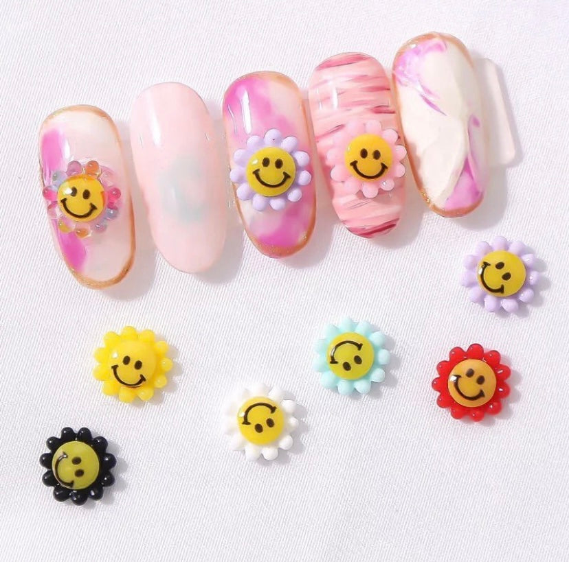 Smiley Flower Charms