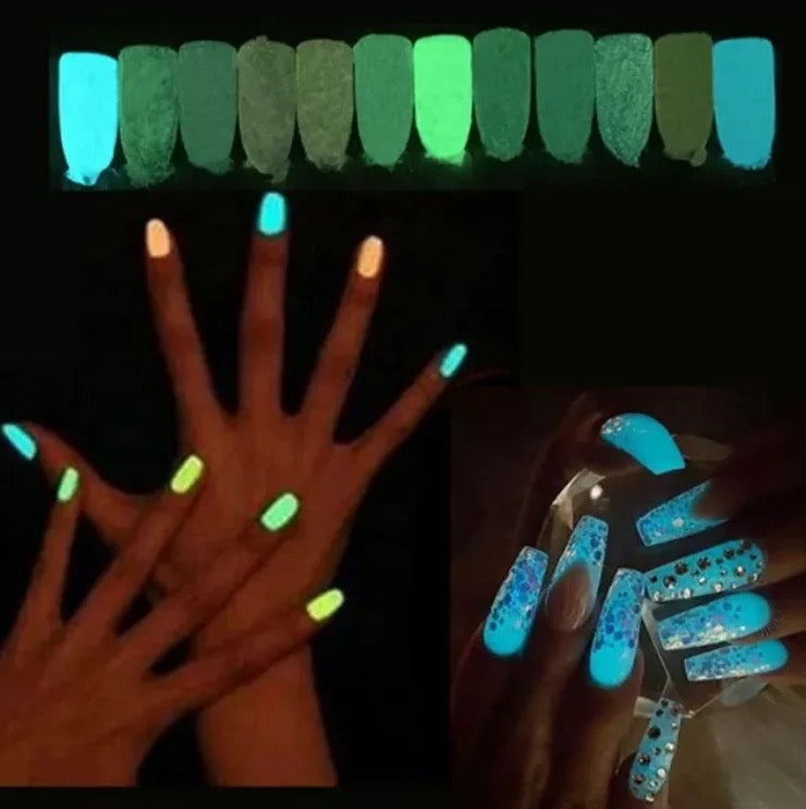 Glow in the dark pigment set