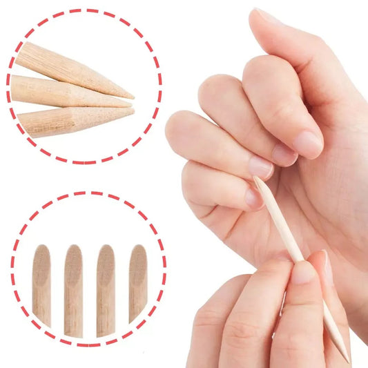 Wooden cuticle pusher