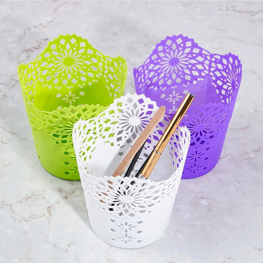 Hollow Floral Brush Holder