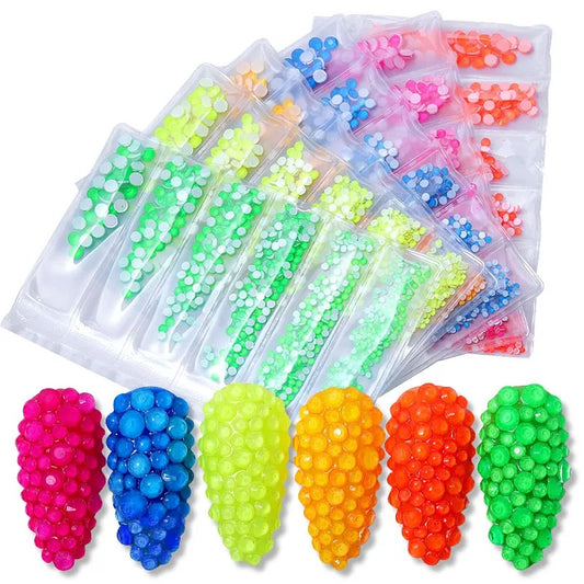 Neon Round Rhinestones