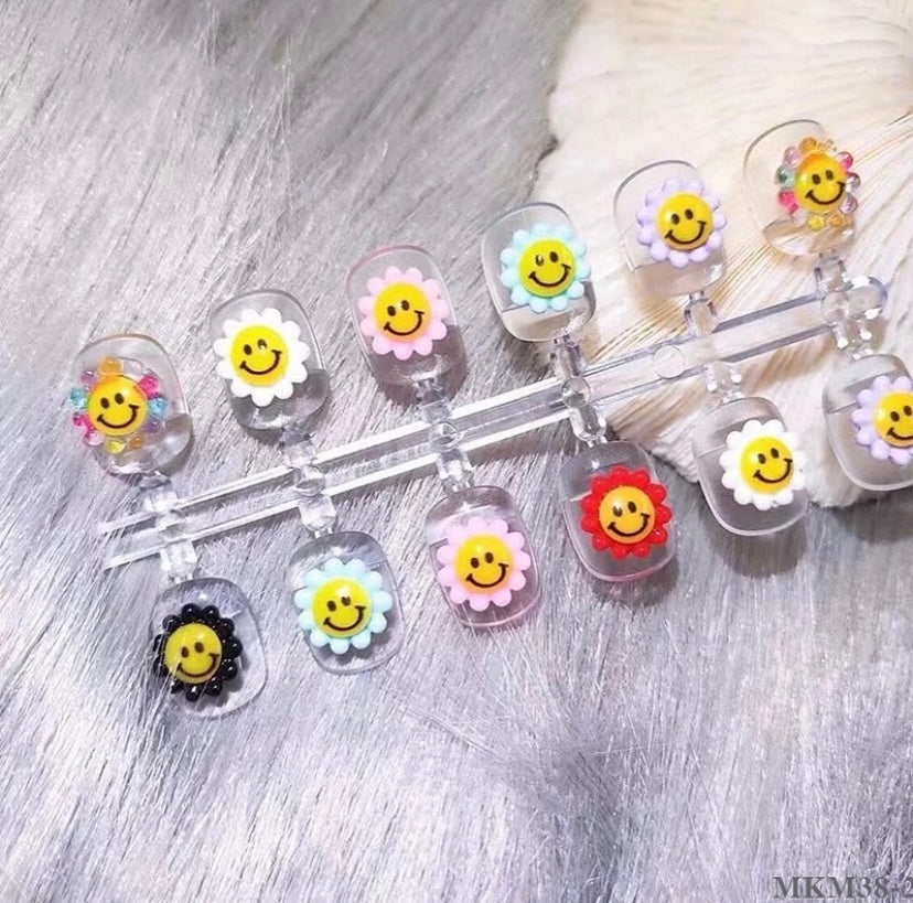 Smiley Flower Charms